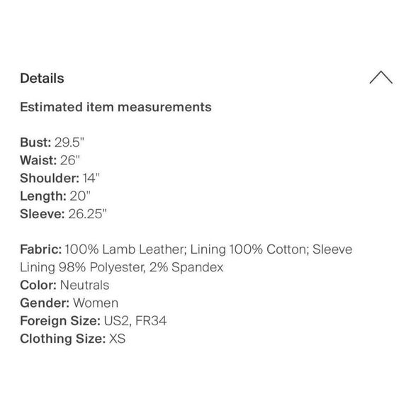 Iro Authentic Beige Pink Lamb Leather Long Sleeve Motorcycle Jacket 34 Xs - Picture 4 of 9